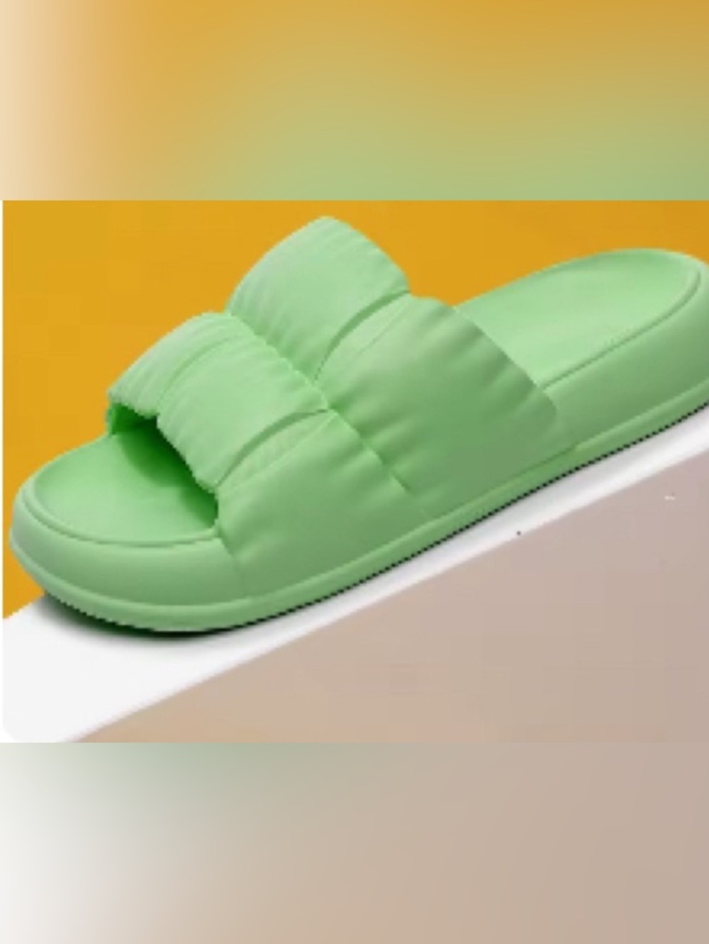 🩴2/$15🩴 ~ Green Cloud Slides